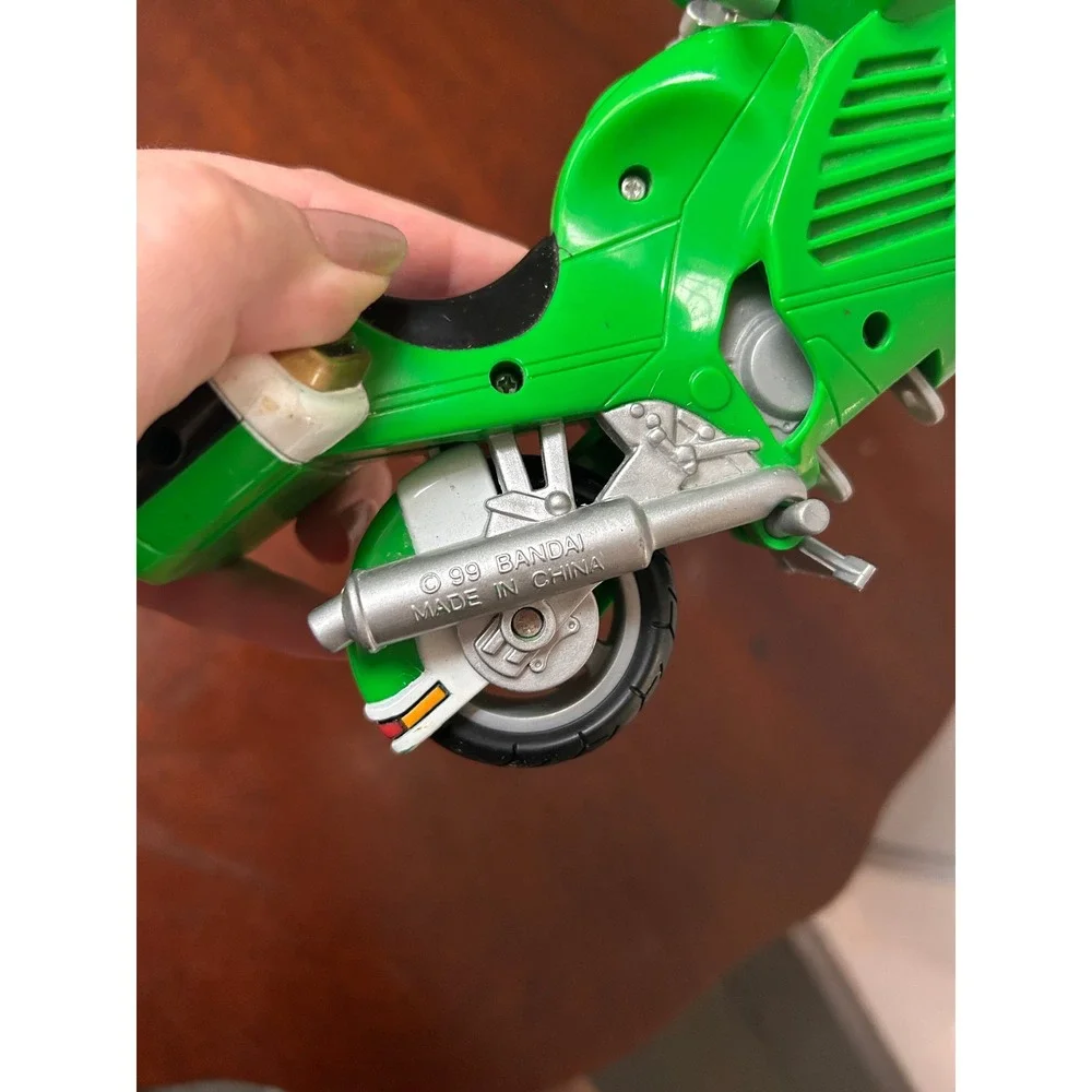 Vintage 1999 Bandai Power Rangers Lightspeed Rescue Green Ranger Cycle Vehicle